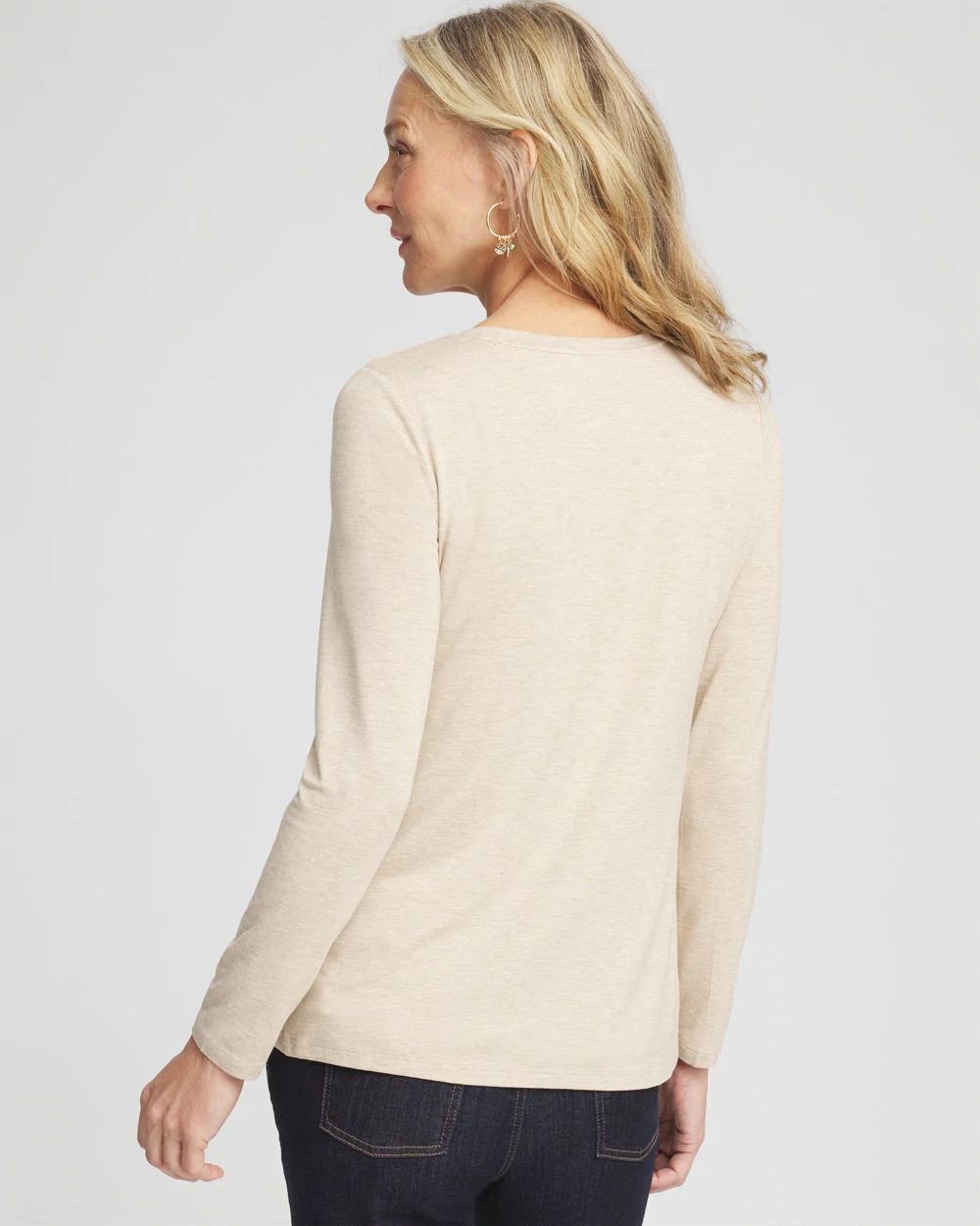 [Khakis] Heather L/S Tee /追跡付 Sport-Tek Women's Heather Colorblock Contender V-Neck Tee